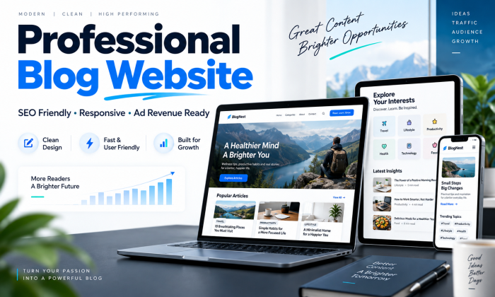 I Will Build Professional Blog Website Ready For Ad Revenue