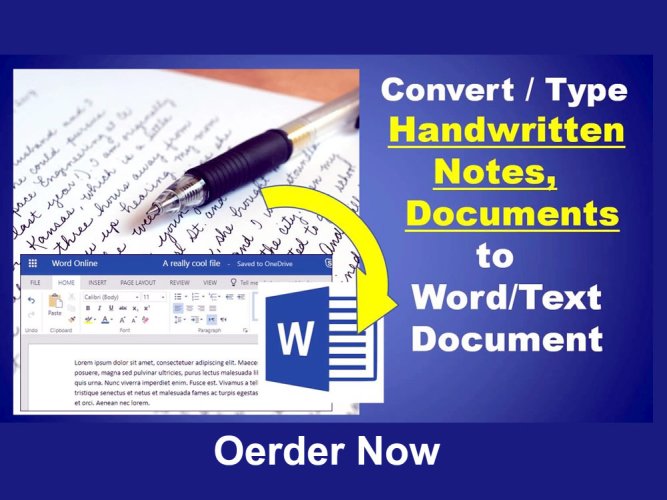 I Will Convert Your 10 Handwritten Pages Into A Digital File