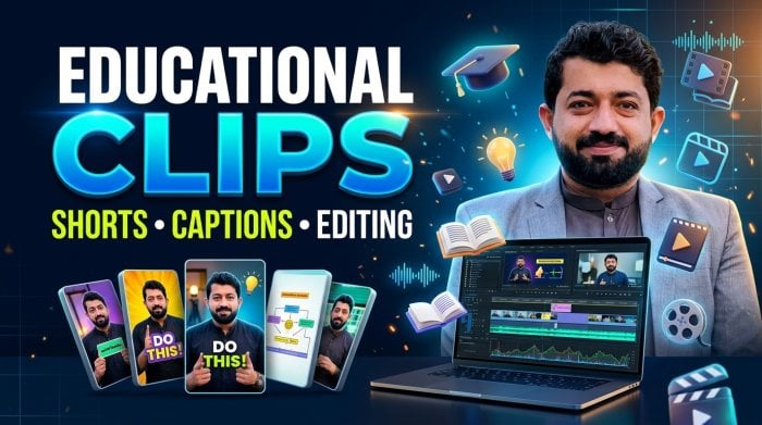 I will edit educational videos into engaging short clips with captions