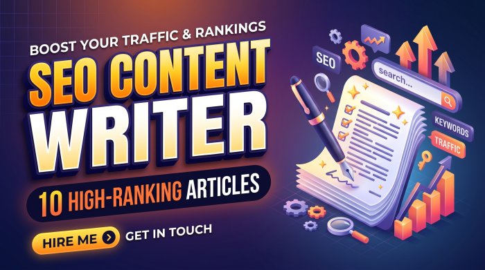 I Will Give You 10 Professional High-Quality SEO-Friendly Content for You!